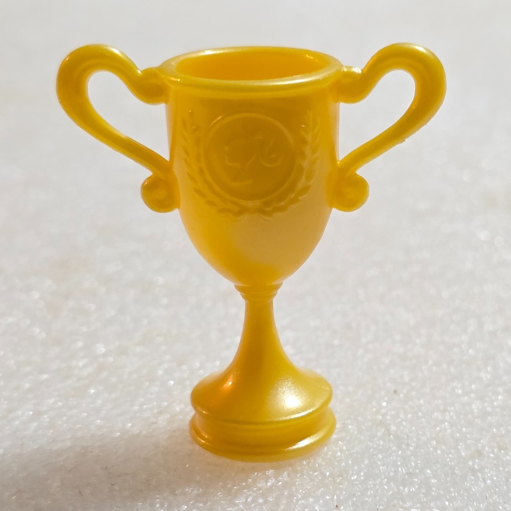 Barbie Gold Trophy I Can Be Soccer Coach Doll Logo Toy Plastic 1.75"